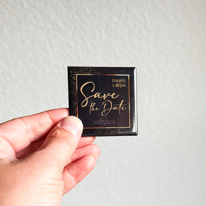 Save the date Luxe Zwart