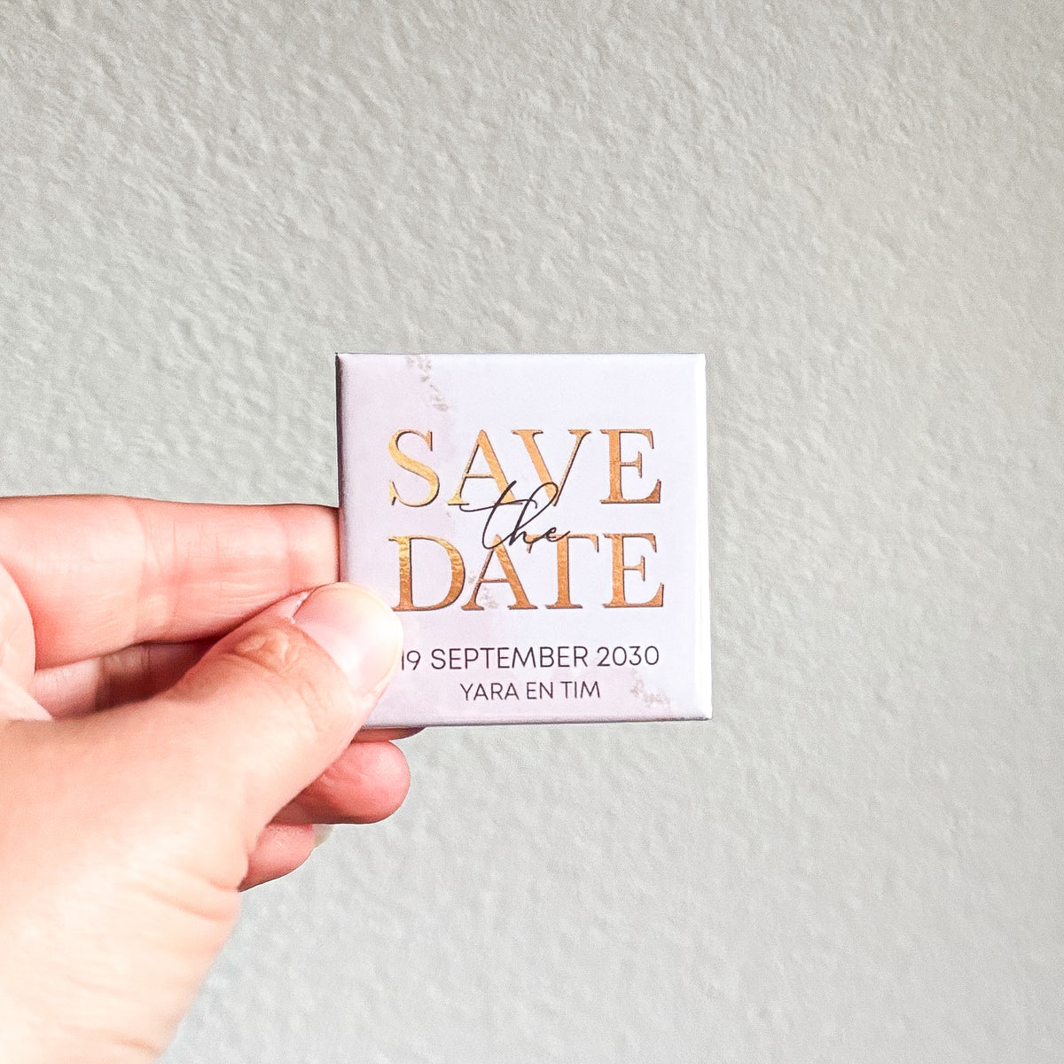 Save the date Trendy Goud